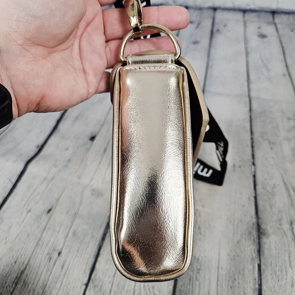 PACO RABANNE PARFUMS | metallic faux leather shoulder bag - Picture 3 of 15